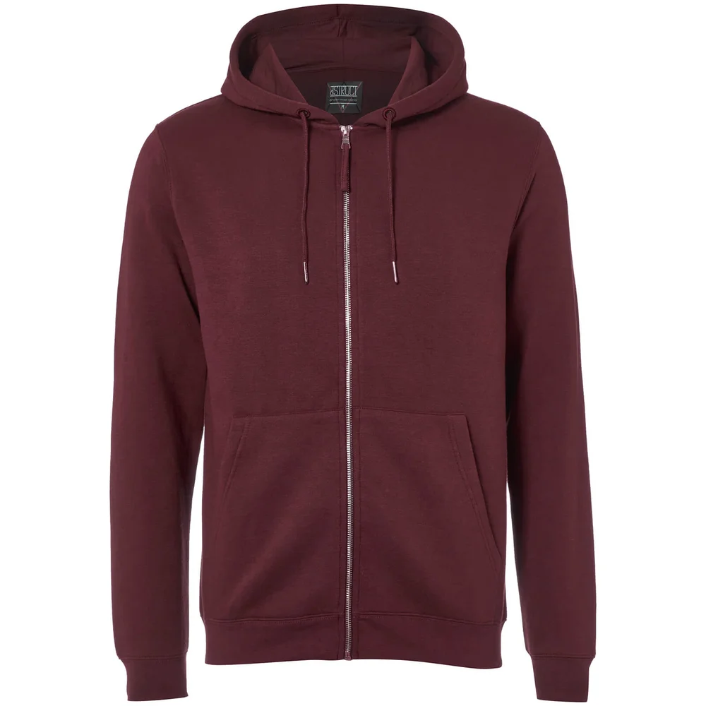 D-Struct Men's Zip Through Hoody - Burgundy - S Bild 1