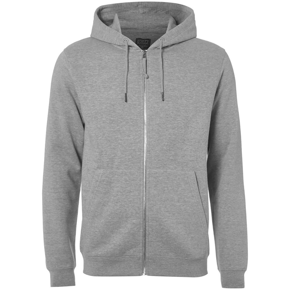D-Struct Men's Zip Through Hoody - Grey Marl - L Bild 1