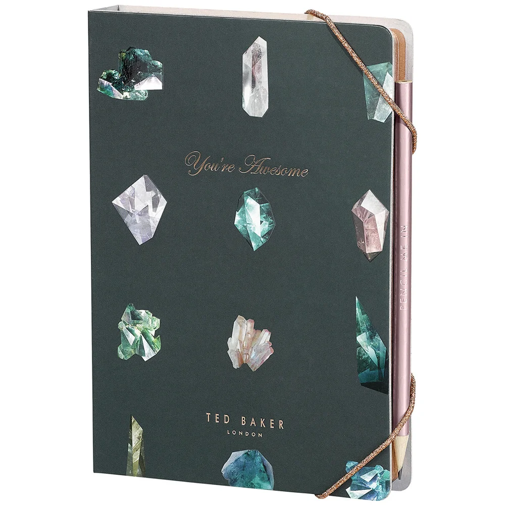 Ted Baker A5 Notizbuch mit Haftnotizen – Edelstein Bild 1