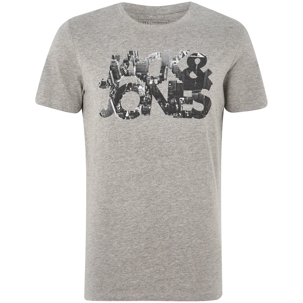 Jack & Jones Core Men's Scallop T-Shirt - Light Grey Marl - S - Grau Bild 1