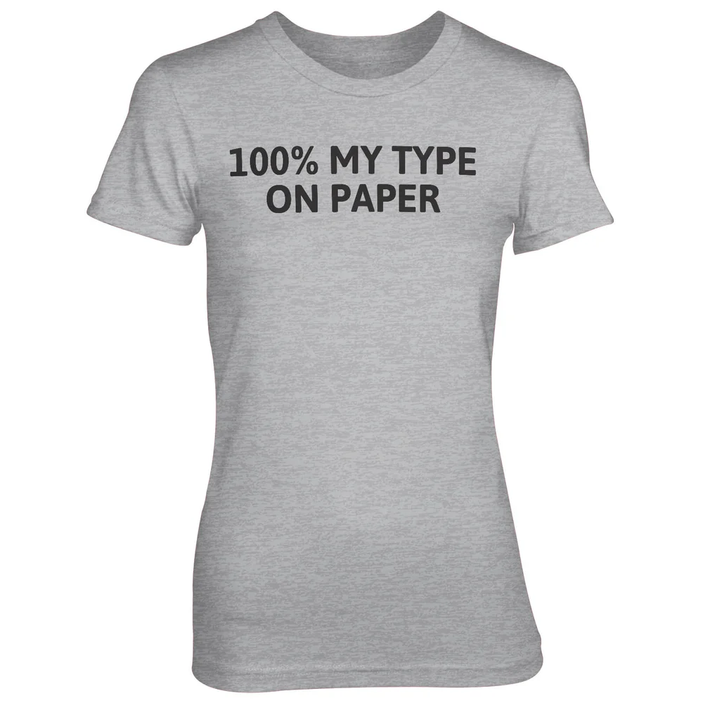 100% My Type On Paper Grey T-Shirt - S - Grau Bild 1