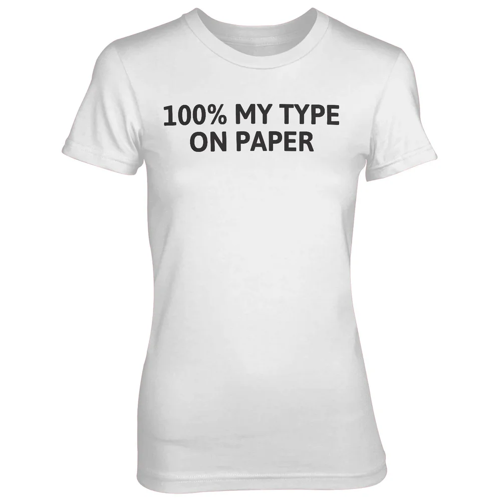 100% My Type On Paper White T-Shirt - S - Weiß Bild 1