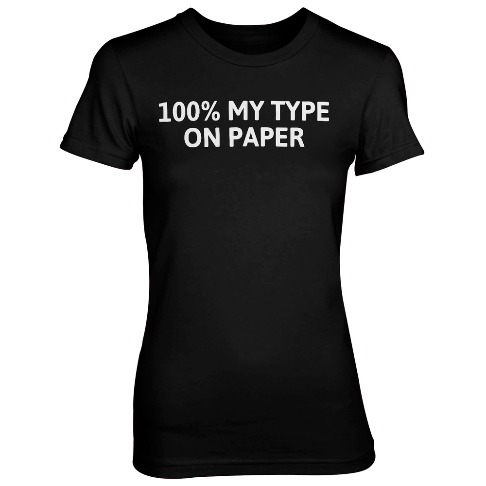 100% My Type On Paper Black T-Shirt - S - Schwarz Bild 1