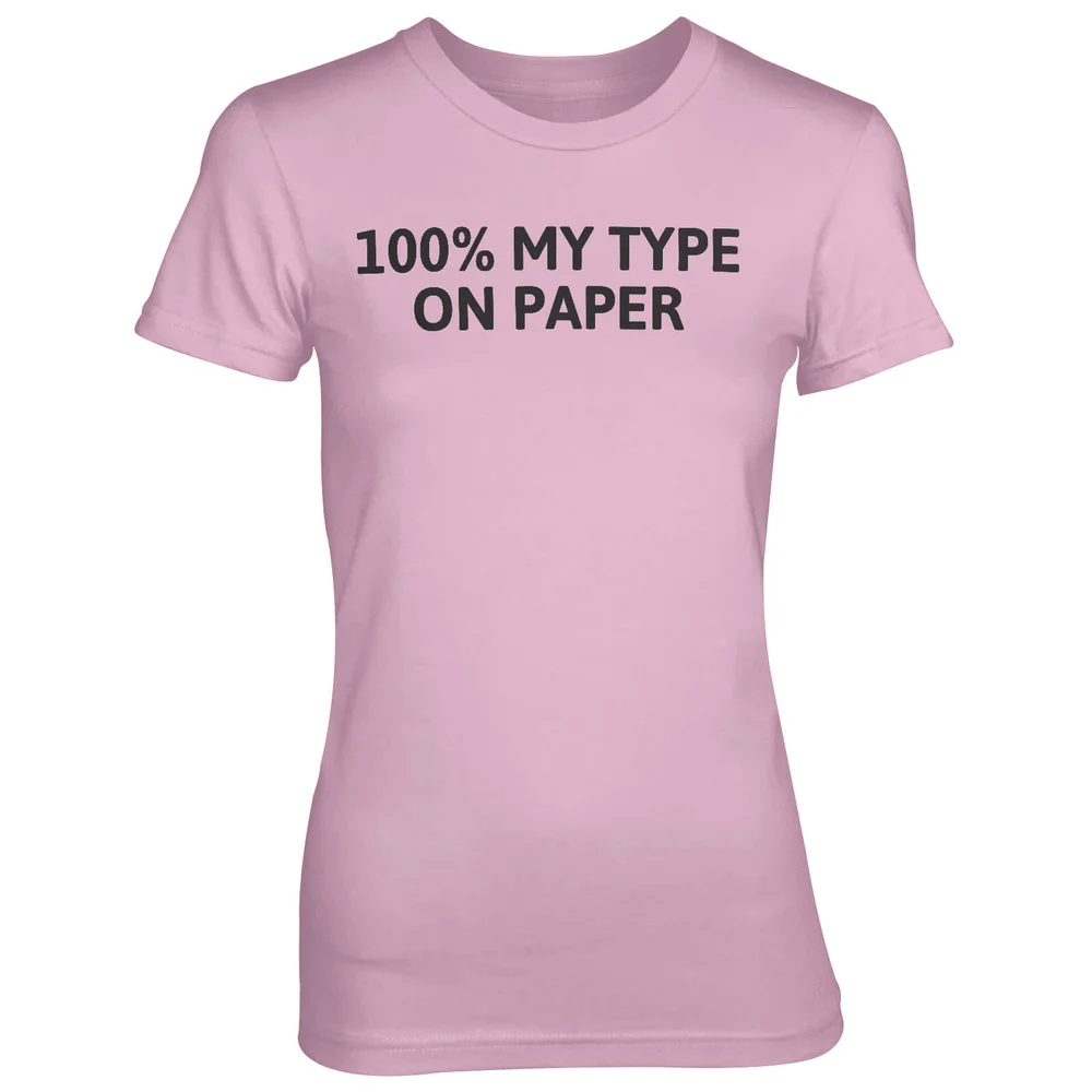 100% My Type On Paper Pink T-Shirt - S - Rosa Bild 1