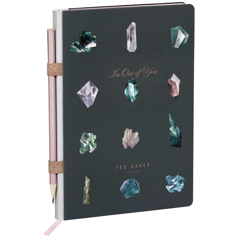 Ted Baker A5 Linear Gem Notizbuch mit Bleistift Bild 1