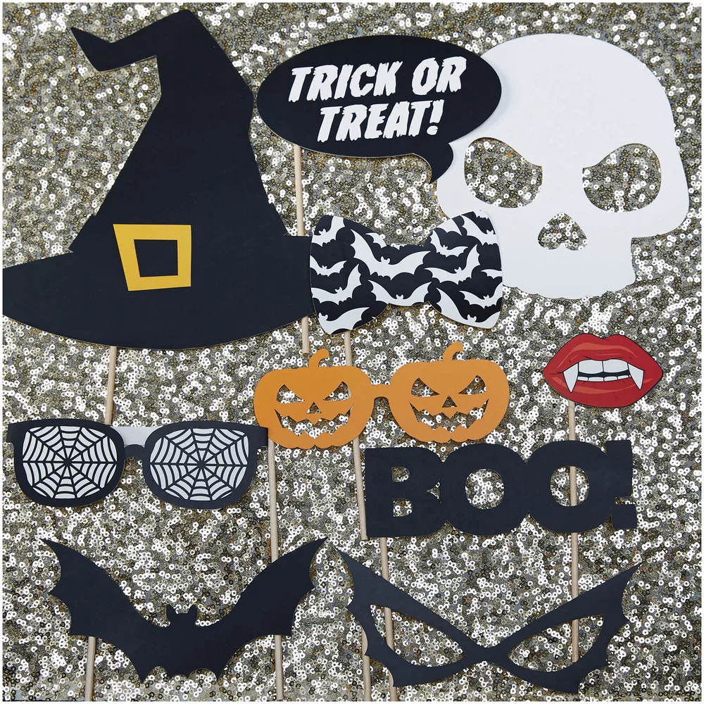 Ginger Ray Halloween Photo Booth Props - Trick or Treat Bild 1