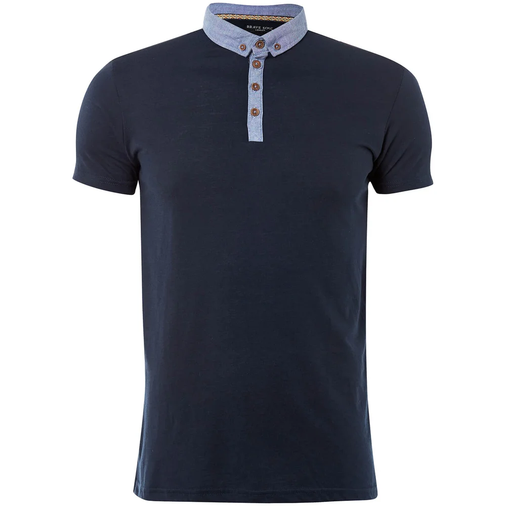 Brave Soul Men's Chimera Polo Shirt - Navy - S - Marineblau Bild 1