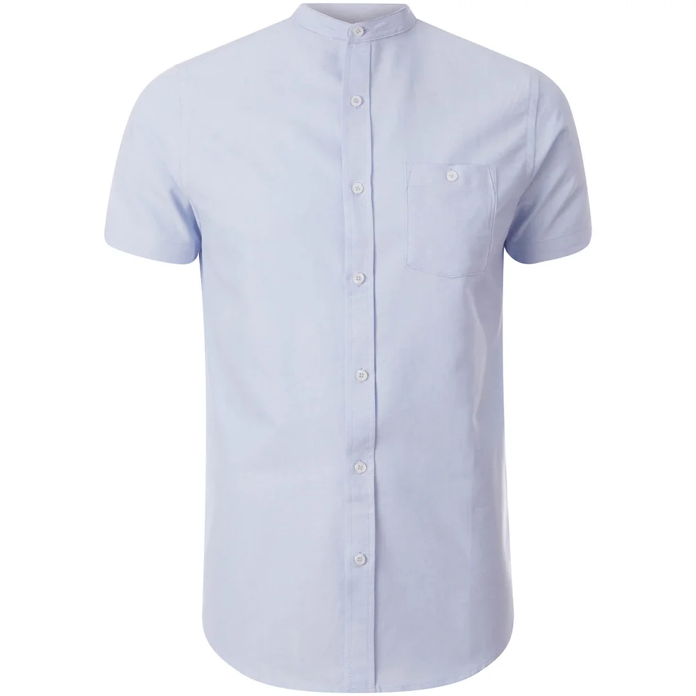 Brave Soul Men's Tribune Short Sleeve Shirt - Light Blue - S - Blau Bild 1