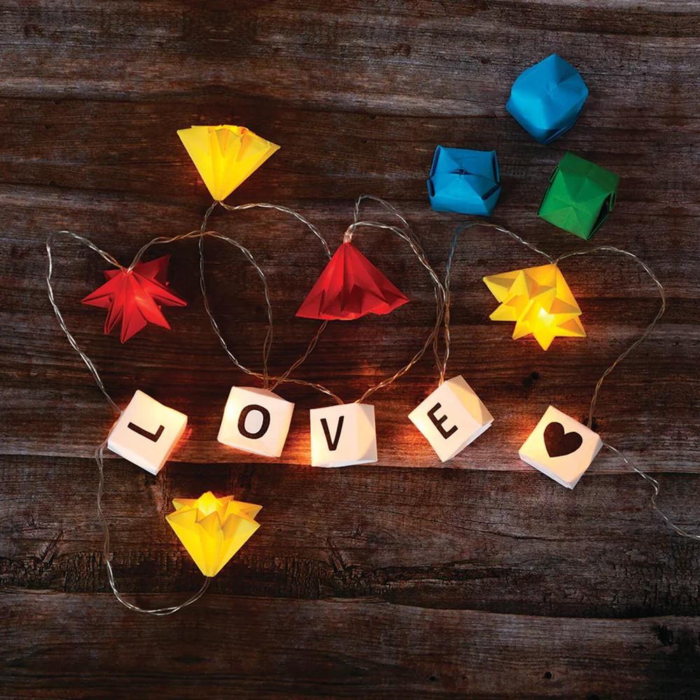 Origami Lichterketten zum Selbermachen Bild 1