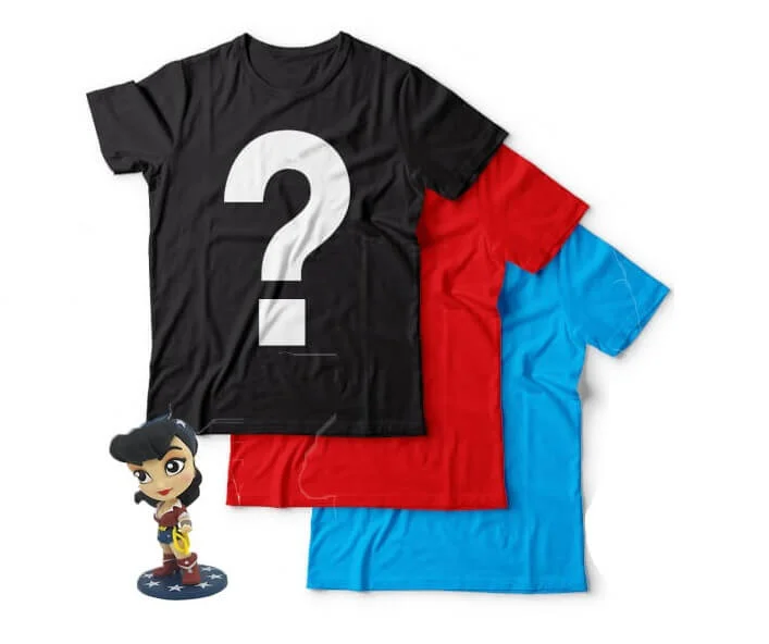 Mystery Geek T-Shirts 3er-Pack + Gratis Wonder Woman Figur - M Bild 1