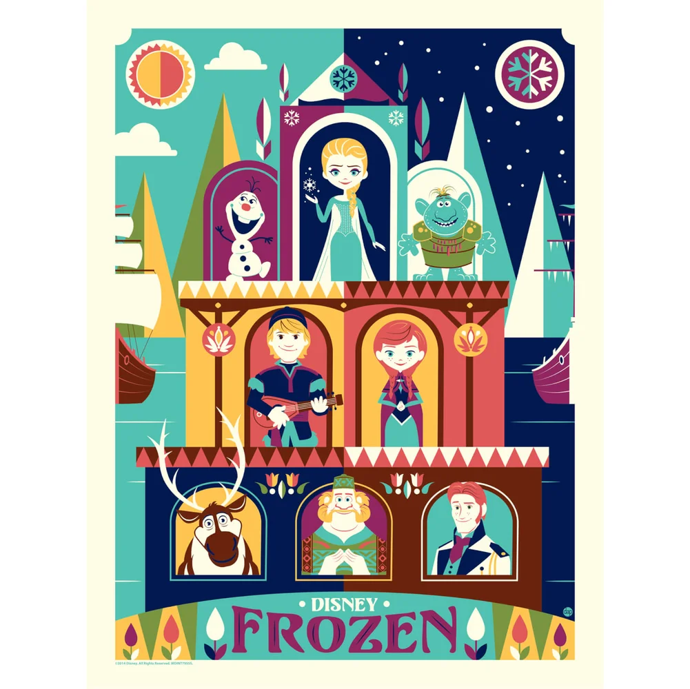 Disney - Greetings From Arendelle Print by Dave Perillo (457mm x 610mm) Bild 1
