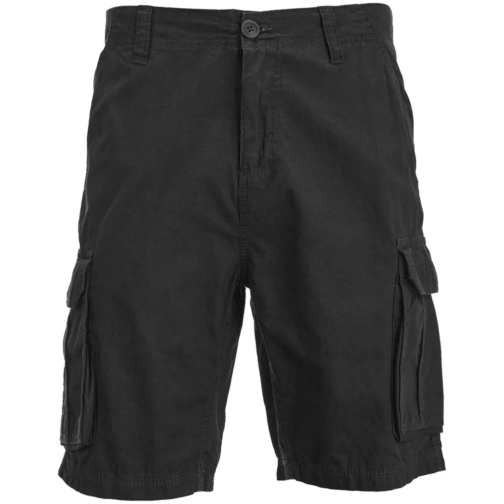 Brave Soul Men's Riverwood Cargo Shorts - Black - S Bild 1