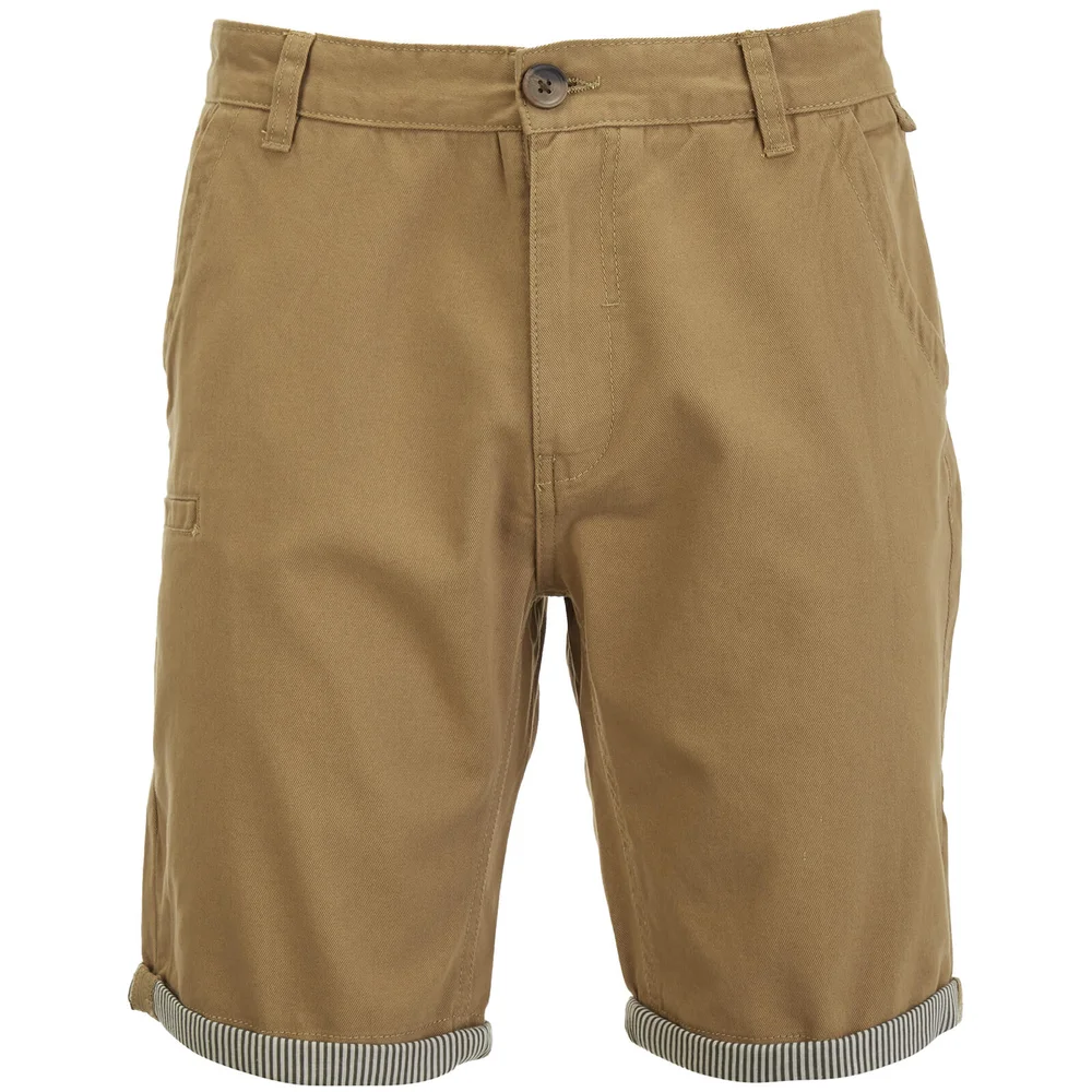 Brave Soul Men's Hansen Tick Chino Shorts - Stone - S Bild 1
