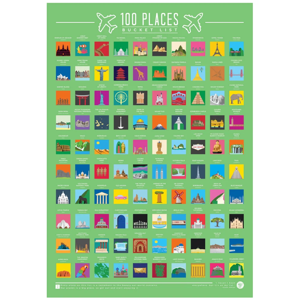 100 Orte Löffelliste Poster Bild 1