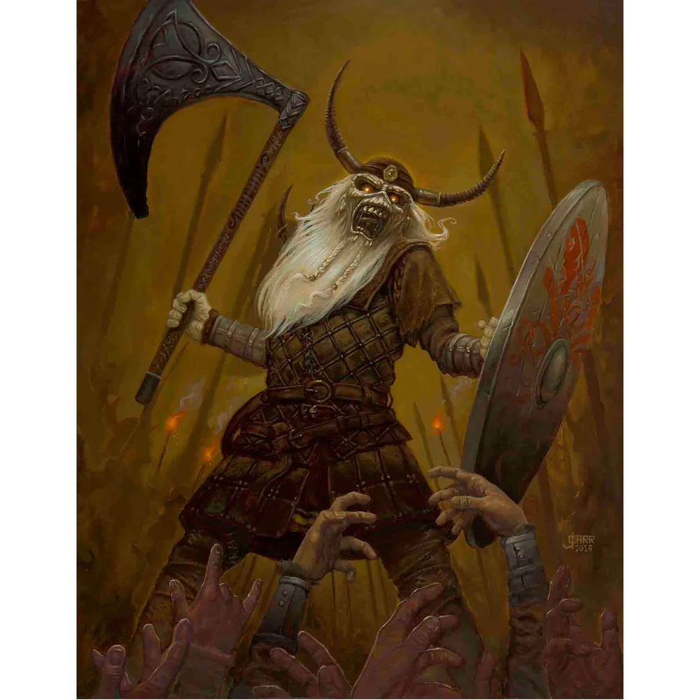Iron Maiden Viking Eddie Lithograph von Jaime Carrillo (40 x 50 cm) - Zavvi UK Exklusiv Bild 1