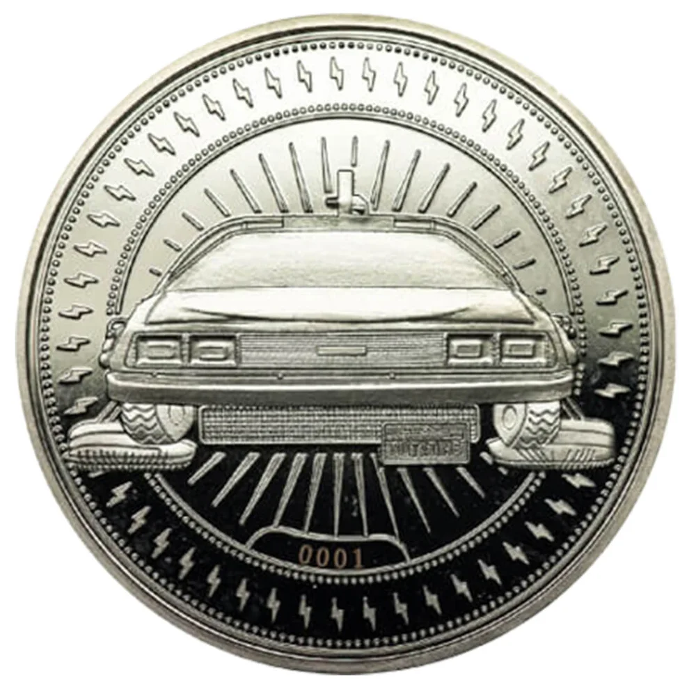 Back to the Future 'DeLorean' Collector's Limited Edition Coin: Silver Variant Bild 1