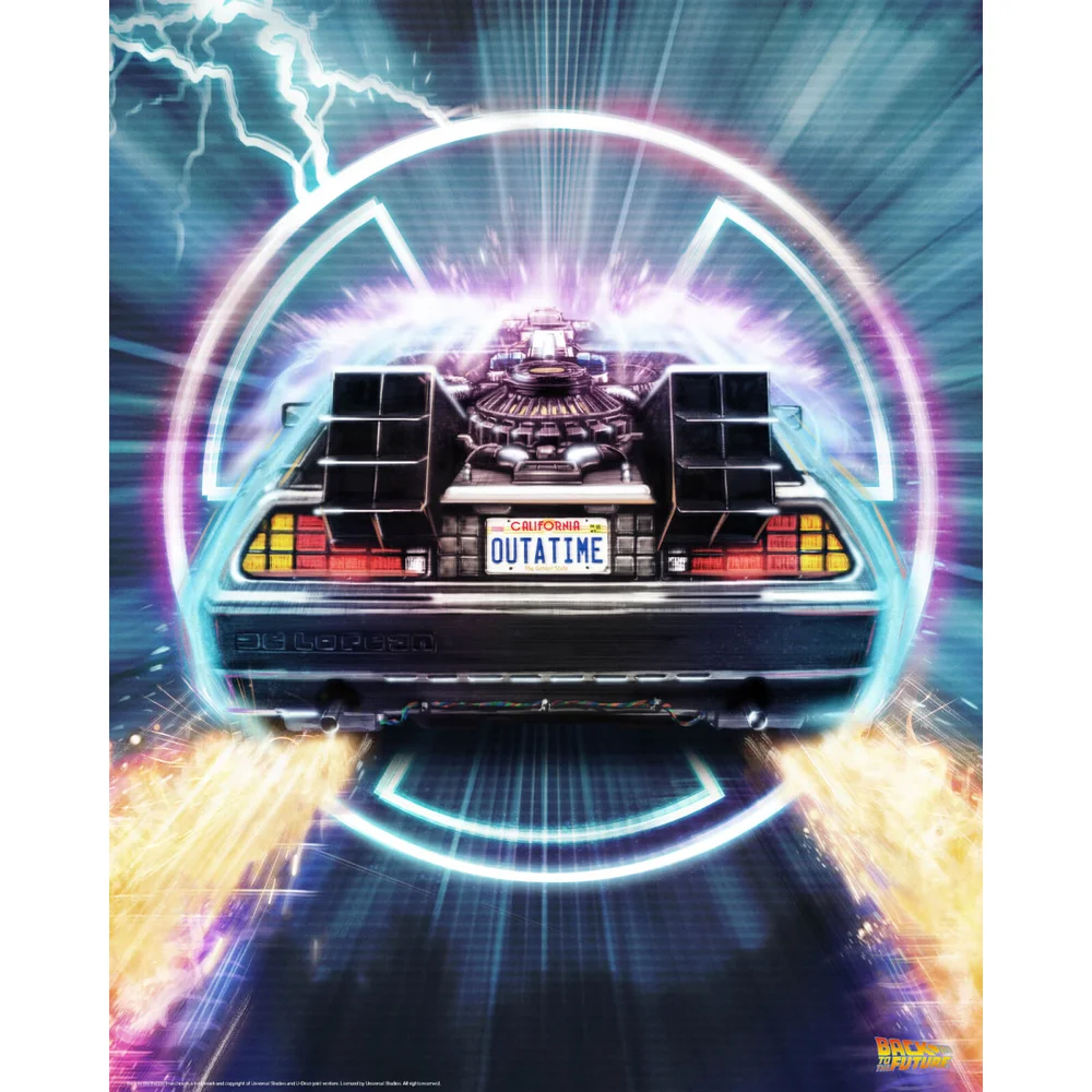 Limited Edition Fine Art Giclee - Back to the Future - Outatime - Zavvi Exclusive Bild 1