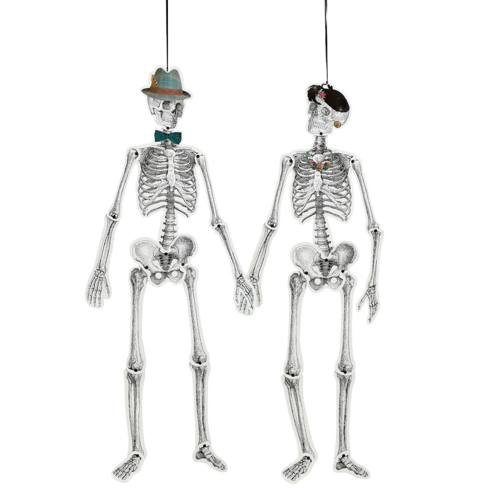 Skeleton Crew Mr. and Mrs. Bones Life Size Paper Skeletons Bild 1