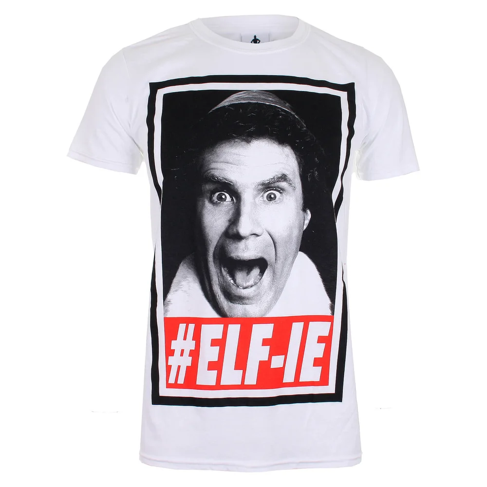 Elf Men's Christmas #ELF-IE T-Shirt - White - S Bild 1