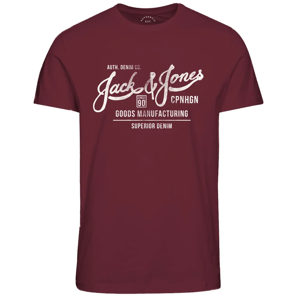 Jack & Jones Originals Men's Slack T-Shirt - Cordovan - S - Bordeauxrot Bild 1
