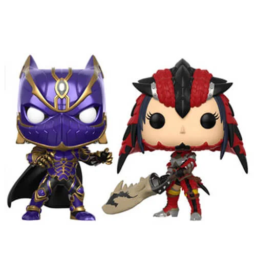 Marvel Vs Capcom Black Panther vs Monster Hunter Pop! Vinyl Figuren 2 Pack Bild 1