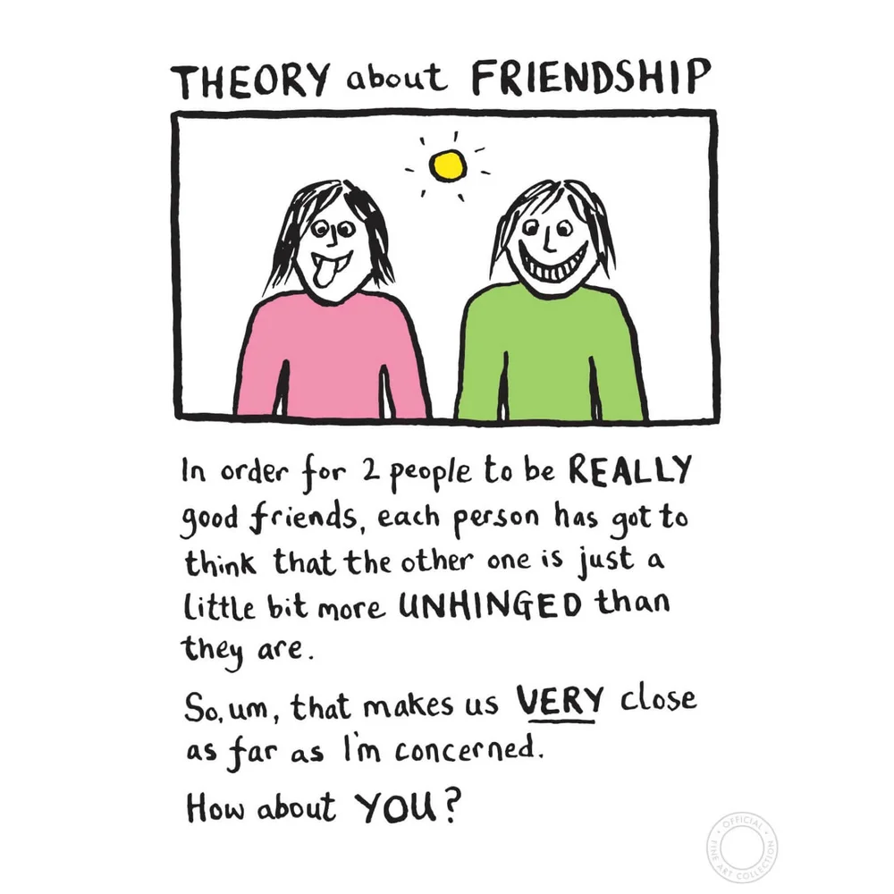 Edward Monkton 'Theory Of Friendship' Limited Edition Art Print Bild 1