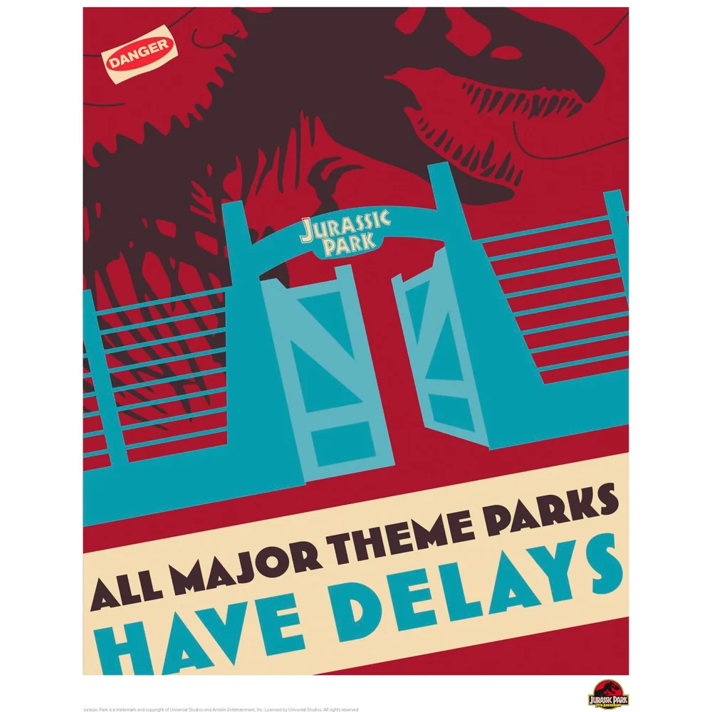 Jurassic Park Theme Park Delays Limited Edition Art Print Bild 1