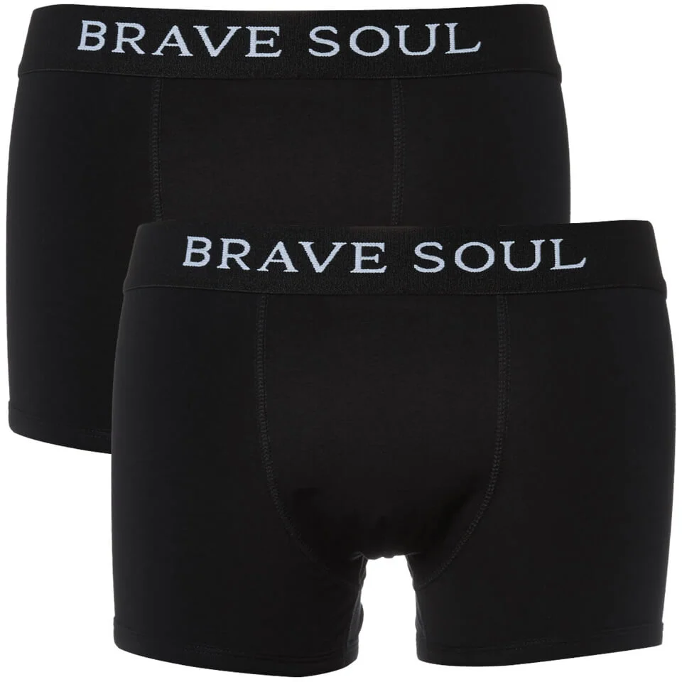 Brave Soul Men's Joshua 2-Pack Boxers - Black - S - Schwarz Bild 1