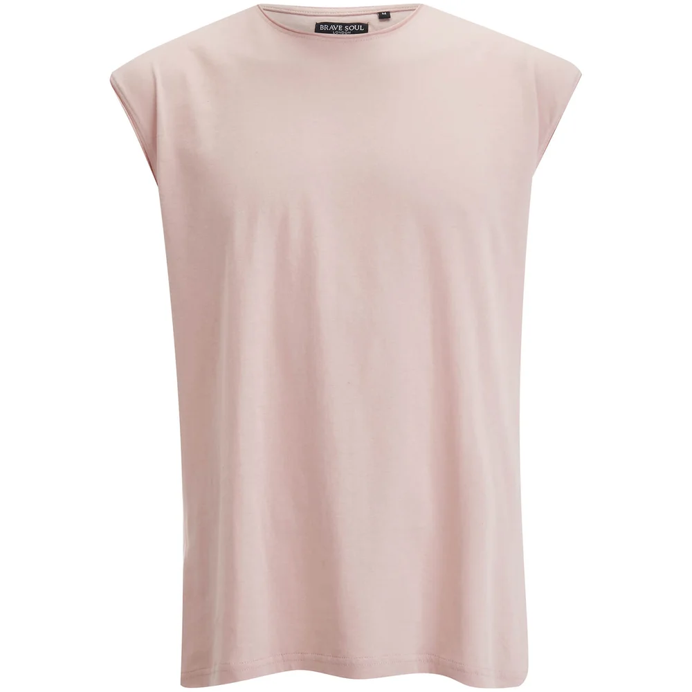 Brave Soul Men's Varley Vest - Fresh Pink - S - Rosa Bild 1