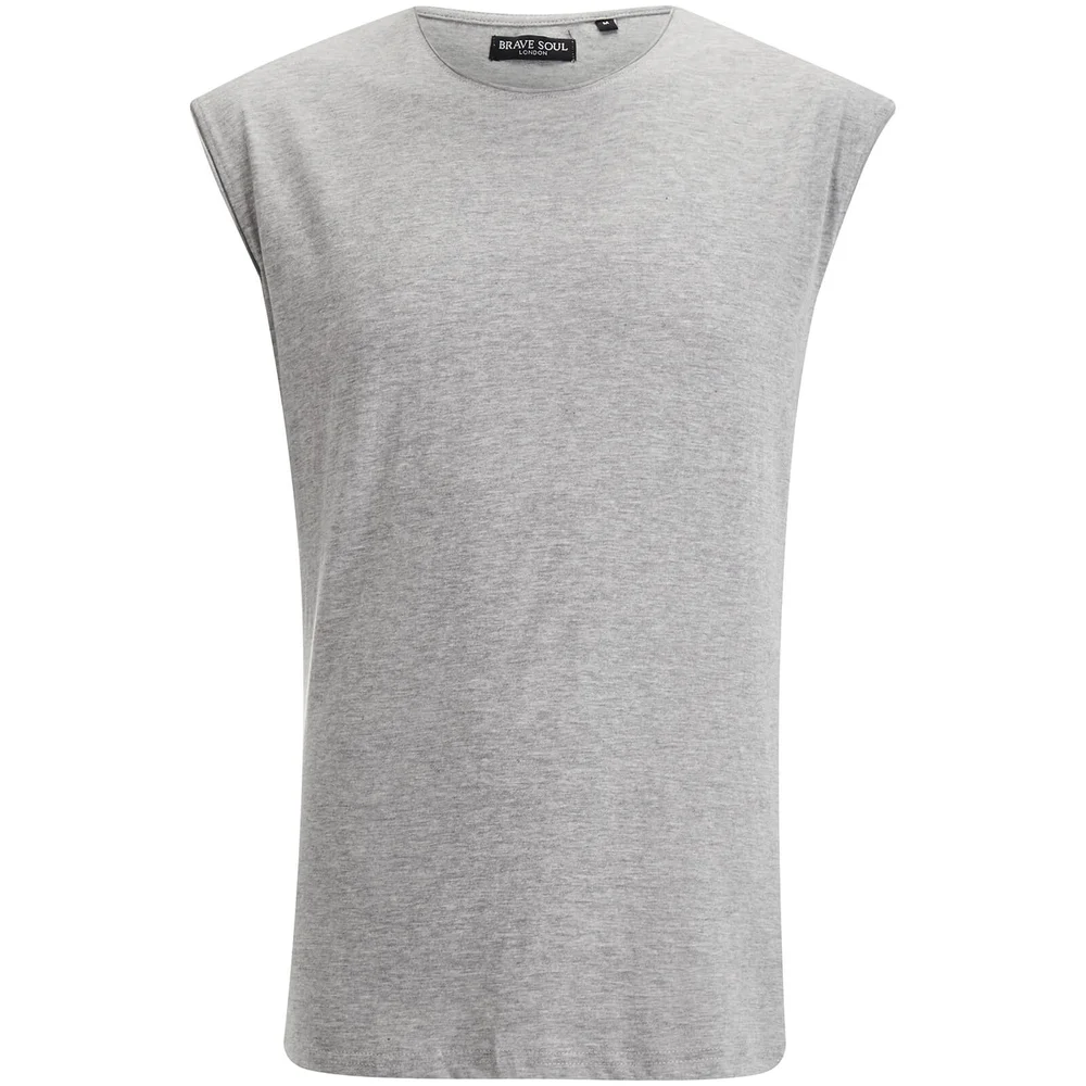 Brave Soul Men's Varley Vest - Light Grey Marl - S - Grau Bild 1