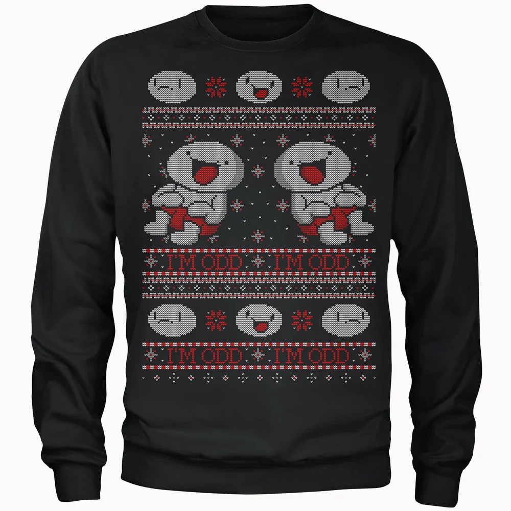 Odd1sOut I'm Odd Festive Black Sweatshirt - S - Schwarz Bild 1