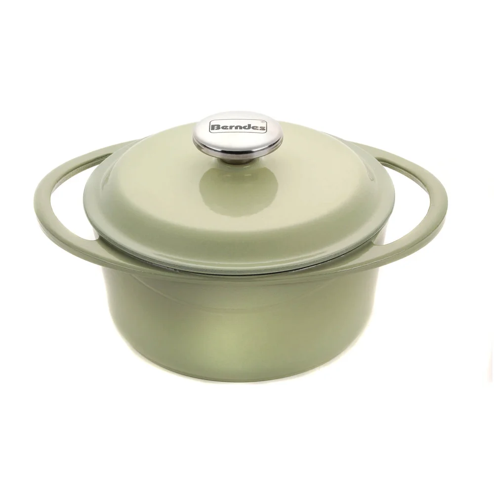 Berndes Cast Iron Round Casserole Dish - 20cm/2.4L - Green Bild 1
