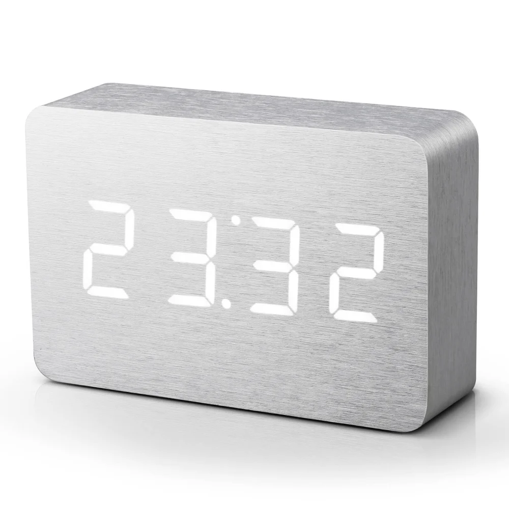 Gingko Brick Click Clock - Aluminium Bild 1