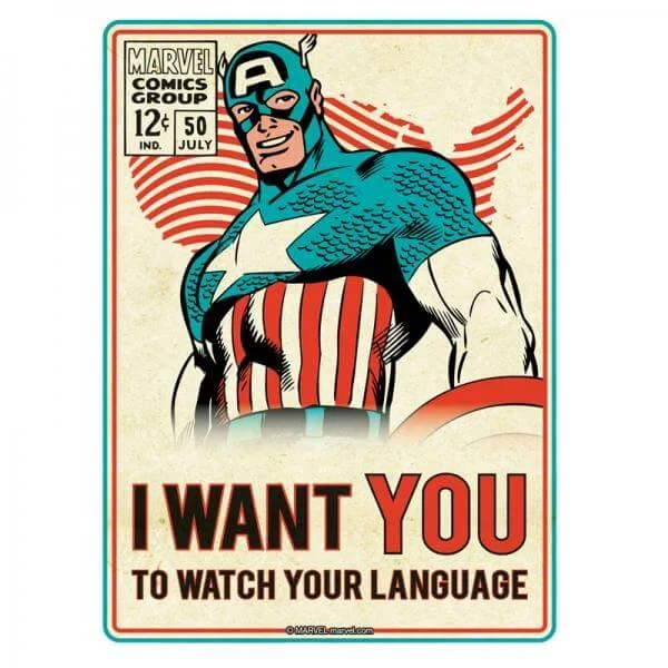 Tin Sign Small - Marvel Captain America Bild 1