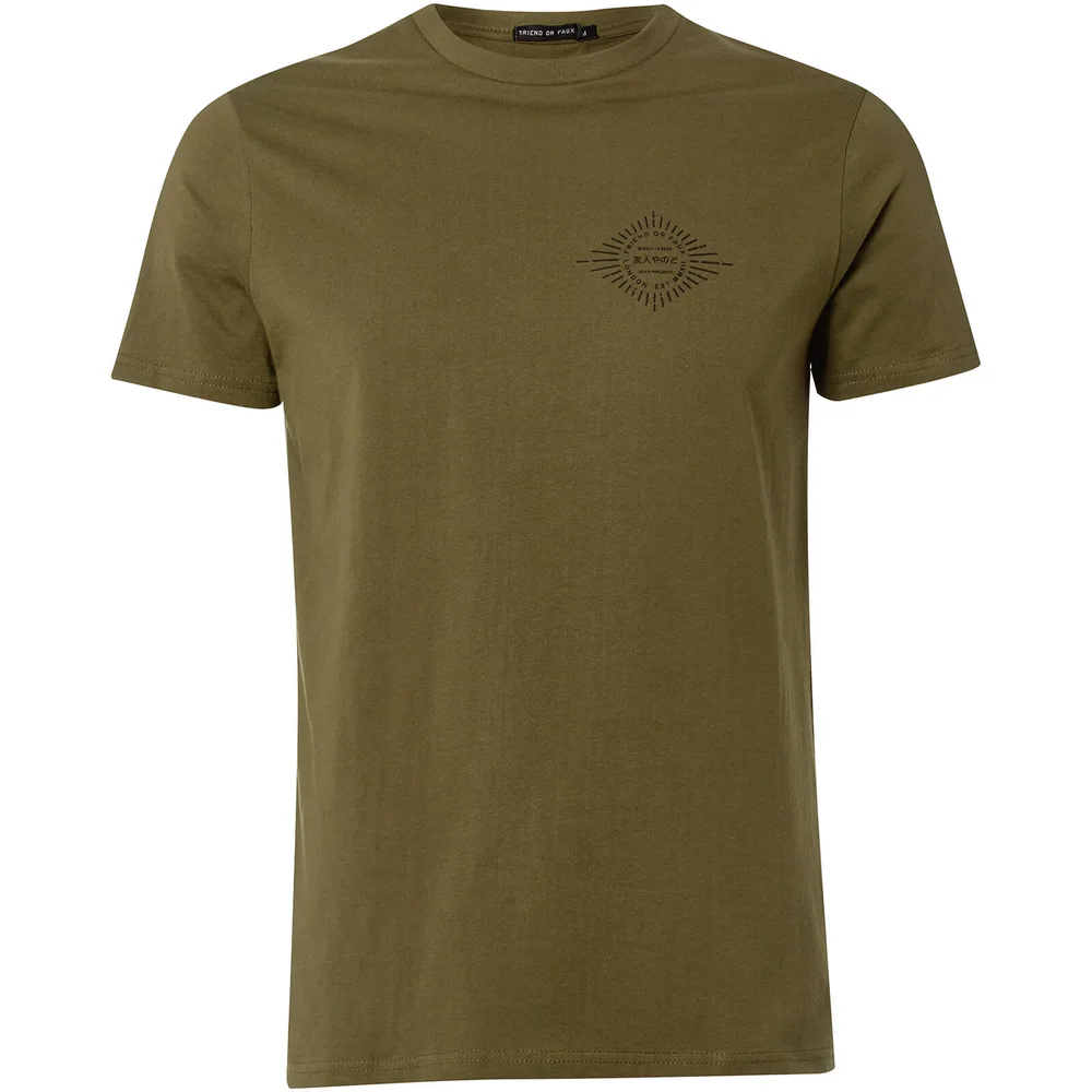 Friend or Faux Men's Ginko T-Shirt - Khaki - S - Grün Bild 1