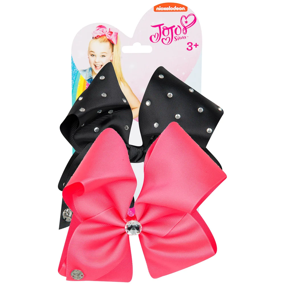 JoJo Siwa Bow Set - Neon Pink/Black Bild 1