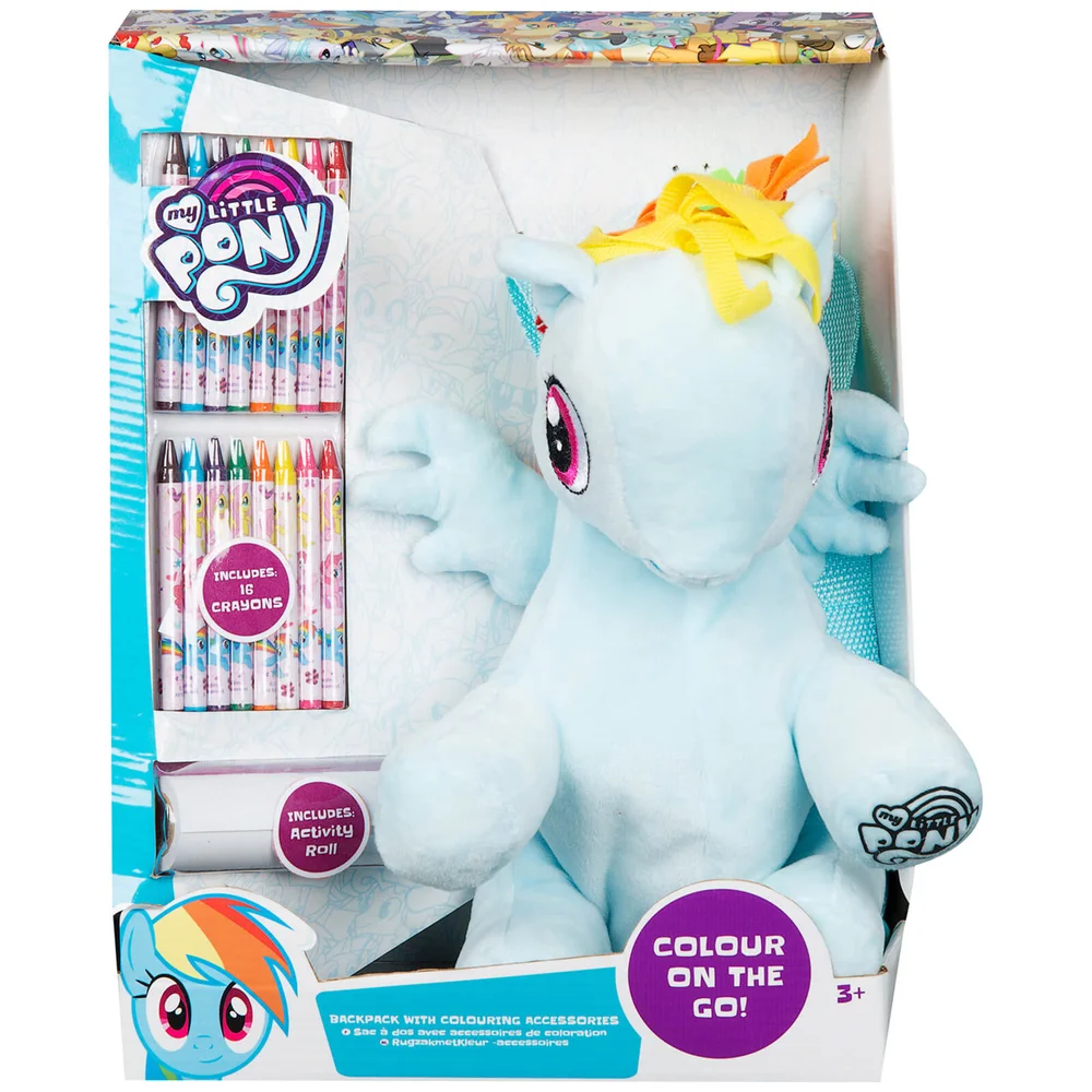 My Little Pony Rainbow Dash Backpack with Colouring Accessories Bild 1