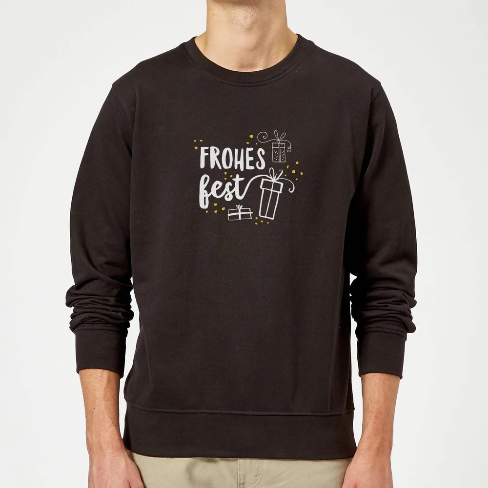 Frohes Fest Sweatshirt - Schwarz - S - Schwarz Bild 1