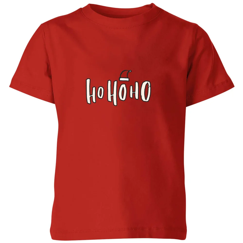 Ho Ho Ho Kinder T-Shirt - Rot - 3-4 Jahre - Rot Bild 1