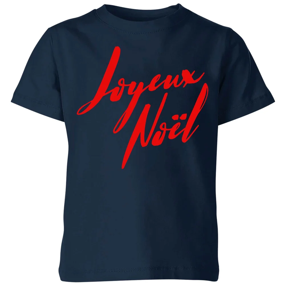 Joyeux Noel Holly Jolly international Kids' T-Shirt - Navy - 3-4 Jahre - Marineblau Bild 1