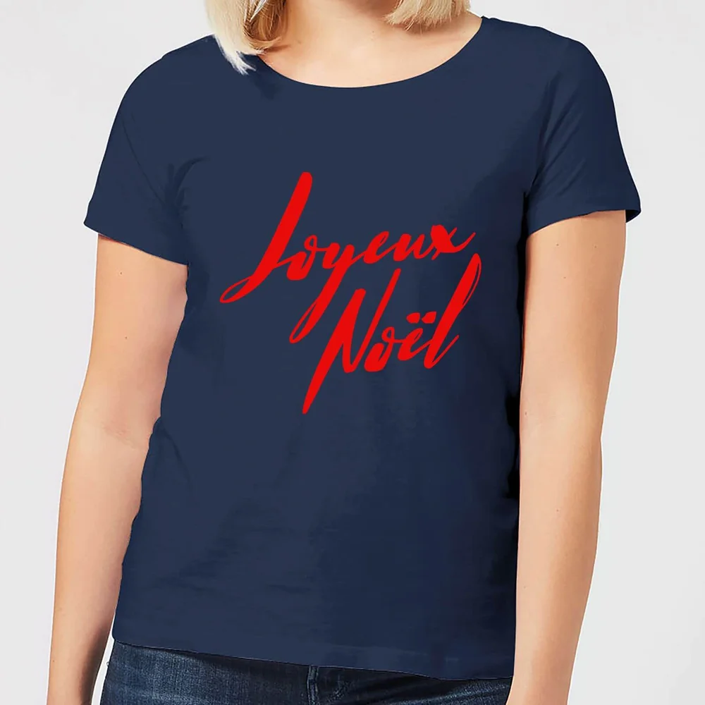 Joyeux Noel Holly Jolly international Women's T-Shirt - Navy - S - Marineblau Bild 1