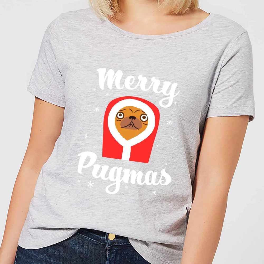 Merry Pugmas Women's T-Shirt - Grey - S - Grau Bild 1