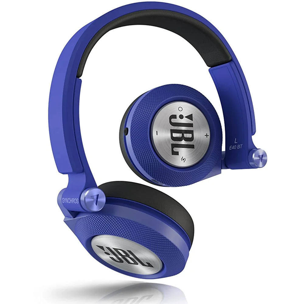 JBL Syncros E40BT Bluetooth On Ear Headphones - Blue Bild 1