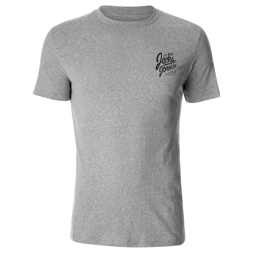 Jack & Jones Men's Originals Breezes Small Logo T-Shirt - Light Grey Marl - S - Grau Bild 1