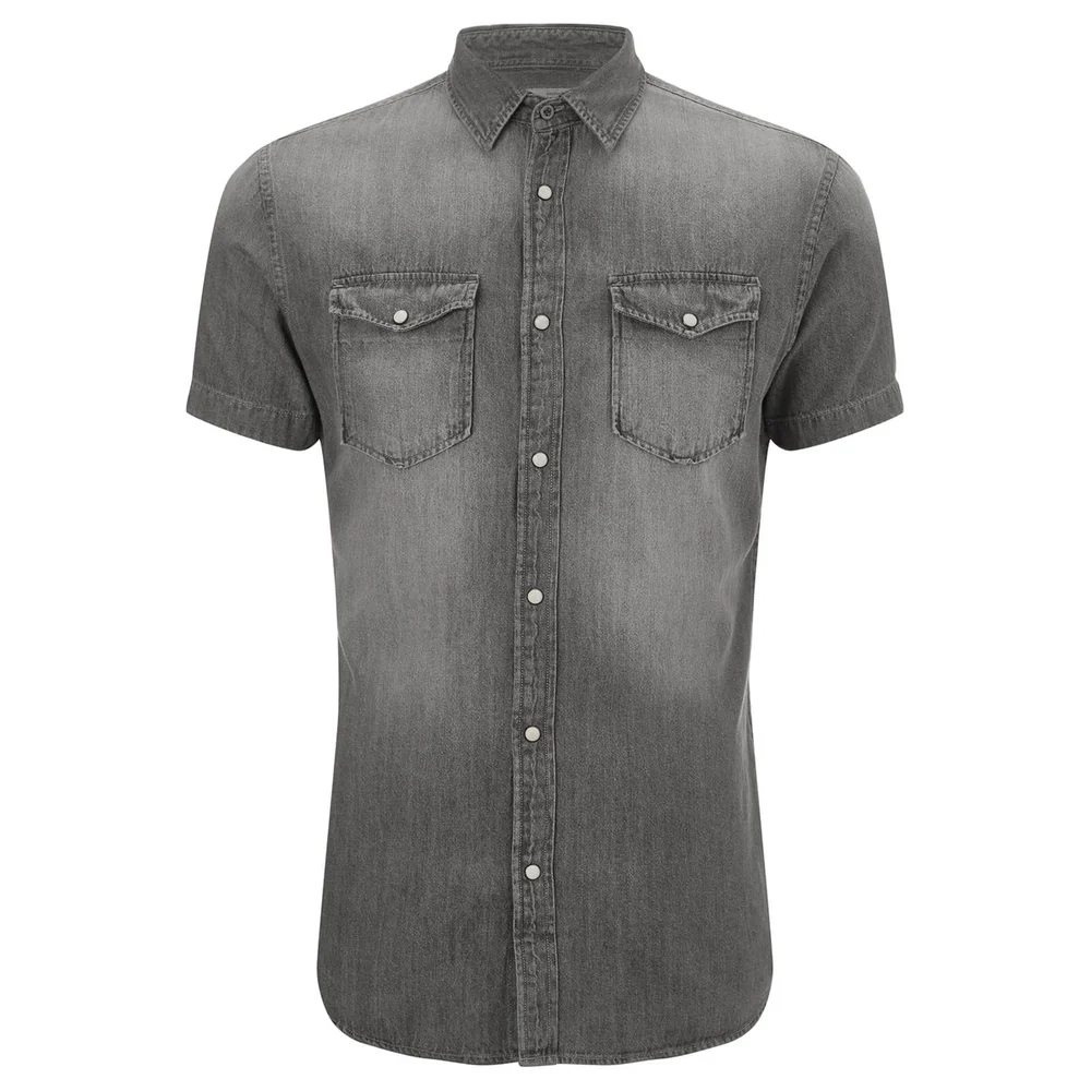 Jack & Jones Men's Originals Sheridan Denim Shirt - Light Grey Denim - S - Grau Bild 1
