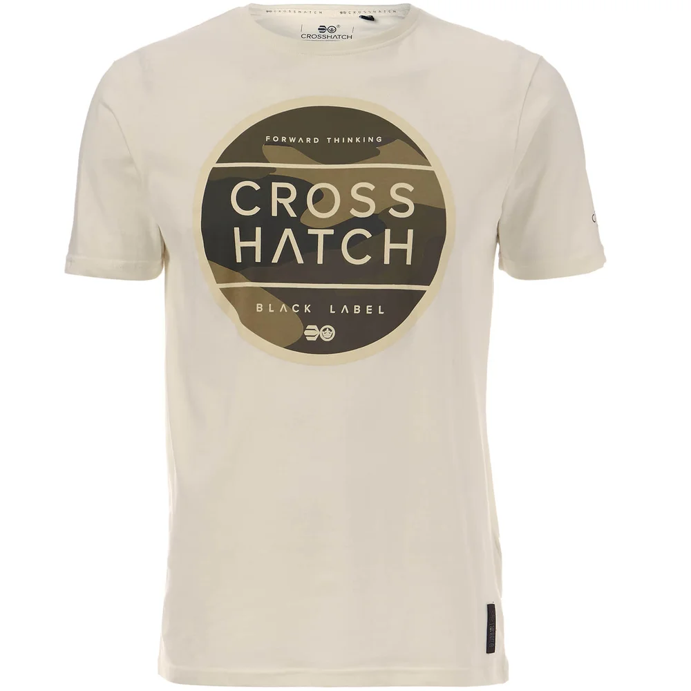 Crosshatch Men's Watkins T-Shirt - Vaporous Grey - S - Weiß Bild 1