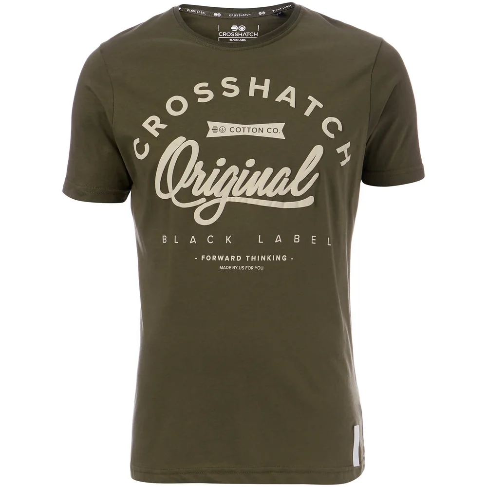 Crosshatch Men's Freemans T-Shirt - Beetle - S - Grün Bild 1