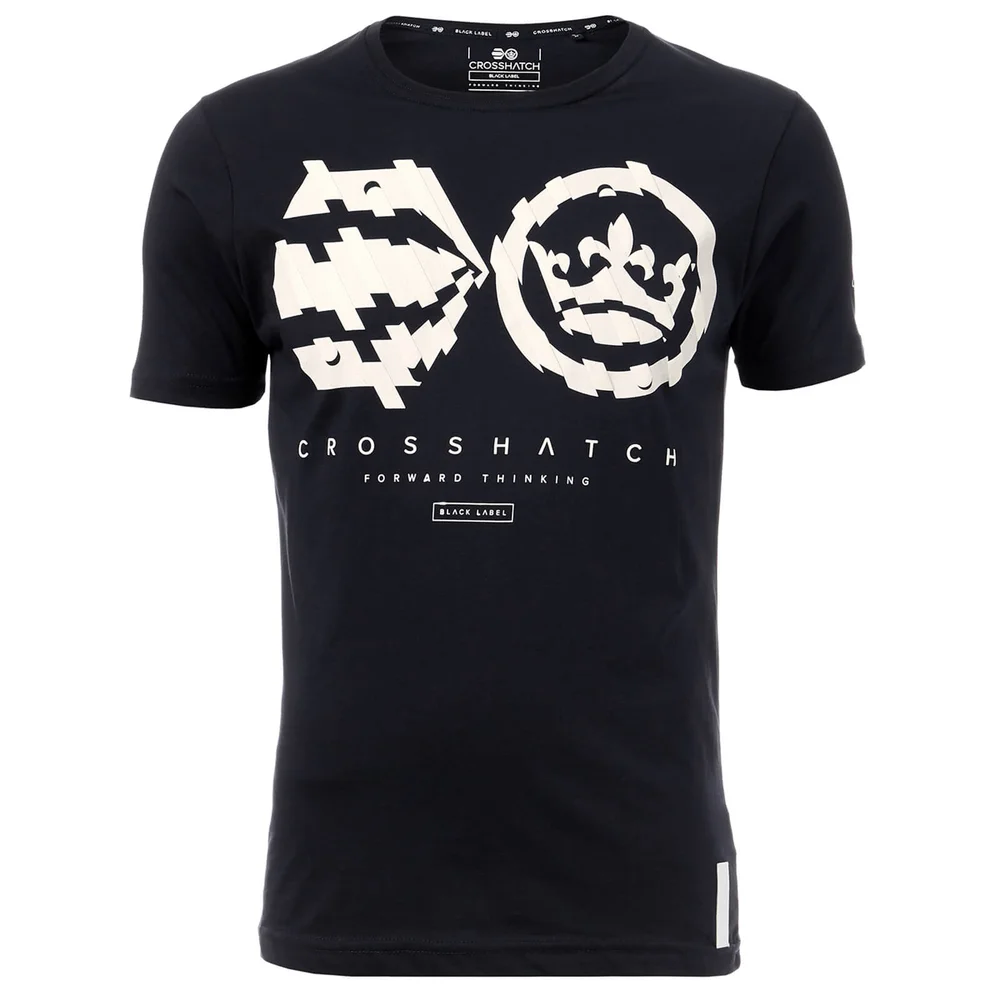 Crosshatch Men's Unsteady T-Shirt - Night Sky - S - Blau Bild 1