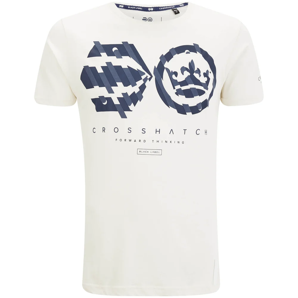 Crosshatch Men's Unsteady T-Shirt - Vaporous Grey - S - Weiß Bild 1
