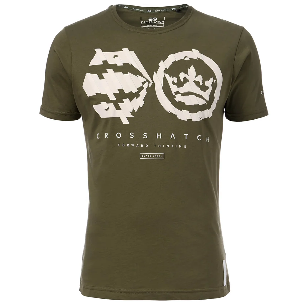 Crosshatch Men's Unsteady T-Shirt - Dusty Olive - S - Grün Bild 1